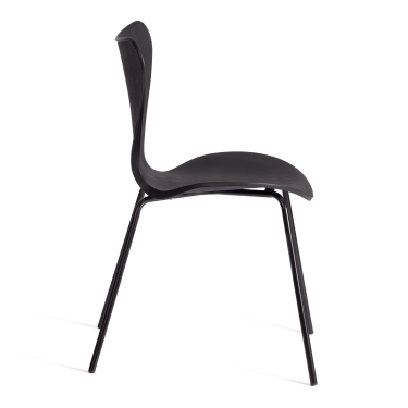 Стул Tetchair Jacobsen mod DC 102-1 пластик/металл, 45 х 54.5 х 80 см, Black Черный / Black Черный