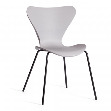 Стул Tetchair Jacobsen mod DC 102-1 пластик/металл, 45 х 54.5 х 80 см, Grey Cерый /Black Черный