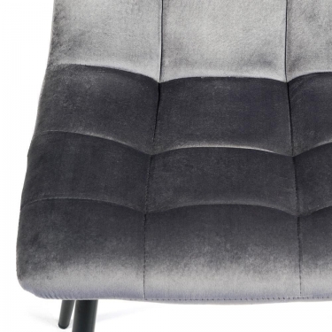 Стул Tetchair CHILLY mod. 7094 / 1 шт. в упаковке металл/вельвет, 45 х 55 х 87,5 см, серый/черный, G062-40