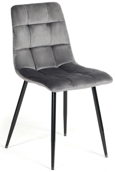 Стул Tetchair CHILLY mod. 7094 / 1 шт. в упаковке металл/вельвет, 45 х 55 х 87,5 см, серый/черный, G062-40