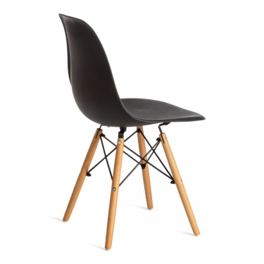 Стул Tetchair CINDY EAMES mod. 001 / 1 шт. в упаковке дерево бук/металл/сиденье пластик, 51x46x82.5см, черный/black