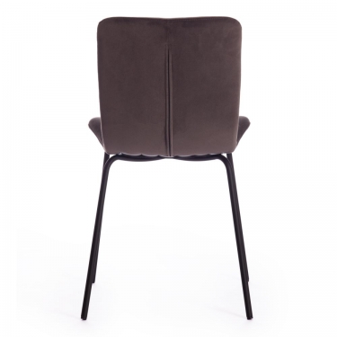 Стул Tetchair GILLIAN mod. 0137017-NI / 1 шт. в упаковке металл/вельвет, 45х52,5х78 см, серо-коричневый S108 84 Brown/черный