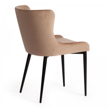 Стул Tetchair MANTRA mod. 713 / 1 шт. в упаковке ткань/металл, 49х61х82 см, высота до сидения 49 см, бежевый barkhat 5/черный