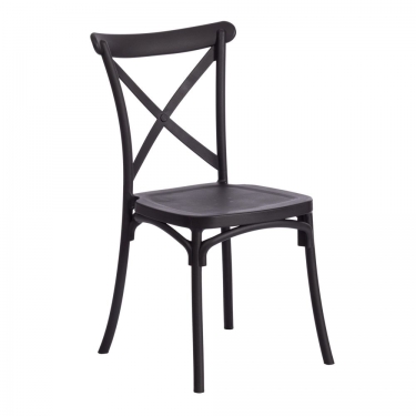 Стул Tetchair CROSS mod. PL24 / 1 шт. в упаковке пластик, 48 х 58 х 89 см, Black черный 05