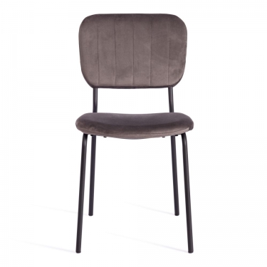 Стул Tetchair CAROL mod. UC06 / 1 шт. в упаковке металл, вельвет, 45 х 56 х 82 см, Light grey светло-серый HLR24 / черный