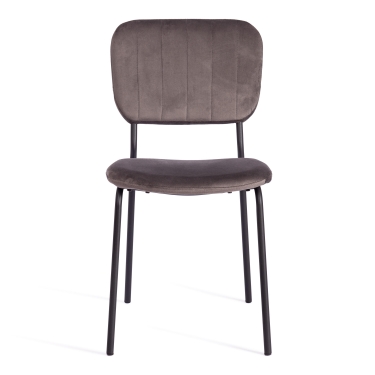 Стул Tetchair CAROL mod. UC06 / 1 шт. в упаковке металл, вельвет, 45 х 56 х 82 см, Light grey светло-серый HLR24 / черный