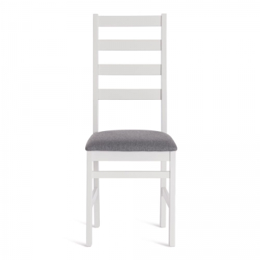 Стул Tetchair ROSARIO / 1 шт. в упаковке Многослойная фанера, 39 х 39 х 99 см, white, ткань тёмно-серая 150