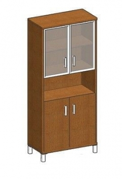 Стеллаж стекло тонированное Skyland В430.10 Орех Даллас