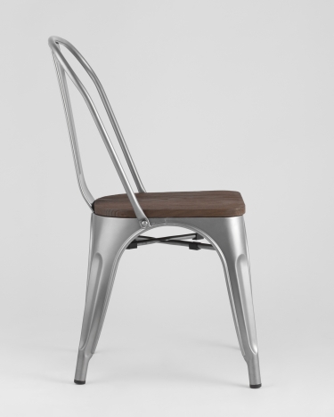 Стул Stool Group Tolix Wood 850 Серебристый