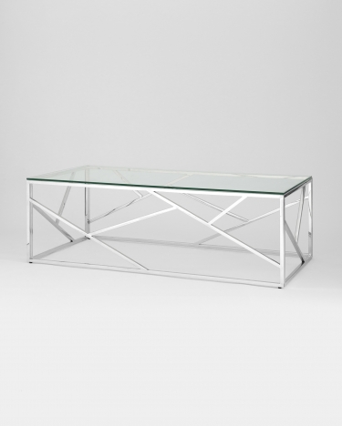 Журнальный стол Stool Group АРТ ДЕКО Серебро