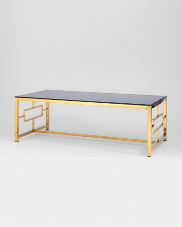 Журнальный стол Stool Group БРУКЛИН 120x60 Золото стекло smoke