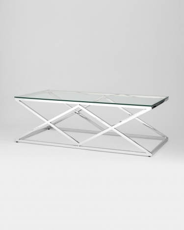 Стол журнальный Stool Group ИНСИГНИЯ 120x60 Серебро