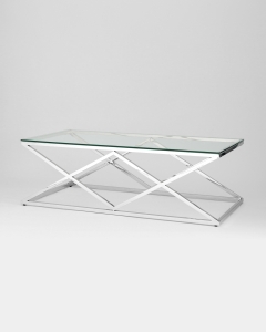 Стол журнальный Stool Group ИНСИГНИЯ 120x60 Серебро