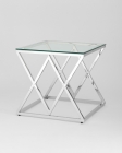 Журнальный стол Stool Group ИНСИГНИЯ 55x55 Серебро