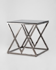 Журнальный стол Stool Group ИНСИГНИЯ 55x55 Темный хром стекло smoke