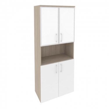Шкаф высокий широкий Рива ONIX O.ST-1.4R white Дуб Аттик/Белый