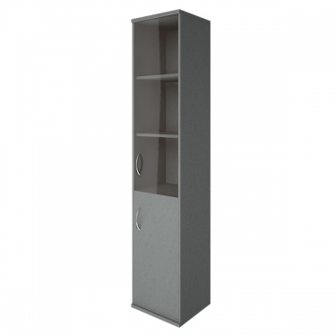 Шкаф высокий узкий правый Рива Riva А.СУ-1.5 Пр Серый