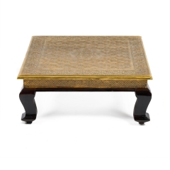 Столик Tetchair Secret De Maison GOLDEN HAVELY mod. BJ-002 дерево манго, 46х46x18, этническая чеканка