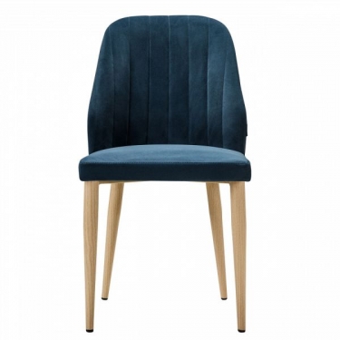 Стул R-home Alen Diag blue/нат.дуб