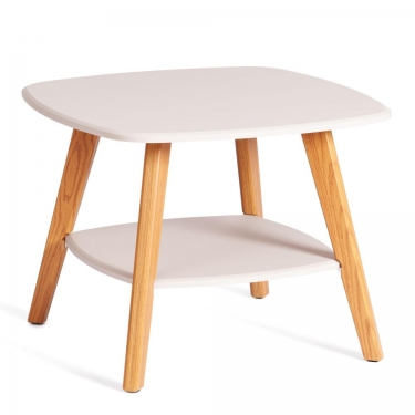 Журнальный стол Tetchair RIO мдф, 65х65х50 см, крем/дуб светлый