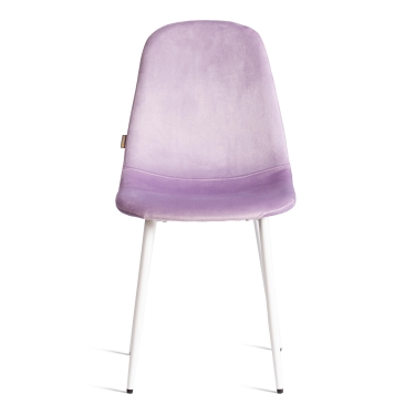 Стул Tetchair BREEZE mod. JSC-58 Велюр/металл , 44 х 53 х 86 см, Lavender лавандовый HLR26 / белый