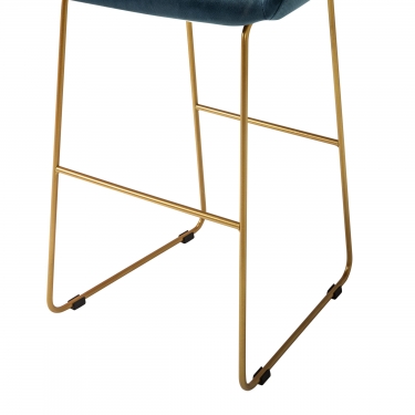 Стул R-home Kent бар Diag blue/Линк золото