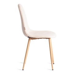 Стул Tetchair BREEZE mod. JSC-58 Велюр/металл , 44 х 53 х 86 см, Creamy кремовый HLR 5 / натуральный