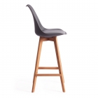Стул барный Tetchair TULIP BAR mod. C1014H-1 пластик/дерево, 42 х 47,5 х 104 см, Grey серый 92717 / натуральный