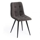 Стул Tetchair CHILLY mod. 7095-1 / 1 шт. в упаковке ткань/металл, 45x53х88 см, высота до сиденья 50 см, темно-серый barkhat 14/черный