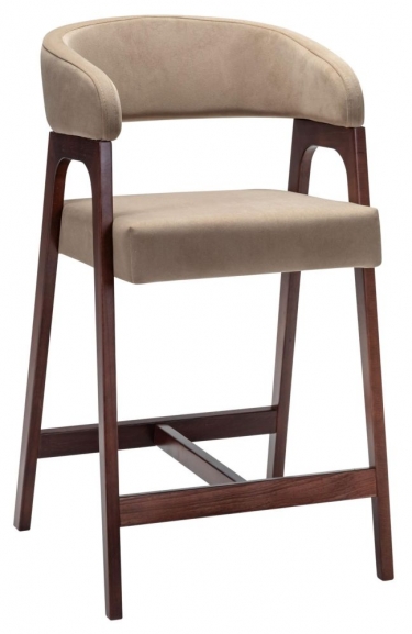 Кресло полубарное R-home Baxter Beige/т.орех
