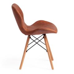 Стул Tetchair STUTTGART mod. 74 / 1 шт. в упаковке экокожа/дерево береза/металл, 50 х 47 х 73 см, античный коричневый RH02-13/натуральный