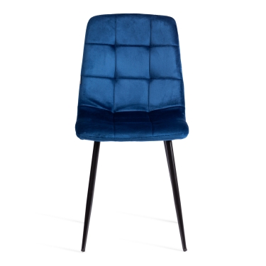 Стул Tetchair CHILLY mod. JSC-220 Велюр/металл , 44,5х52,5х88 см, Blue синий HLR64 / черный