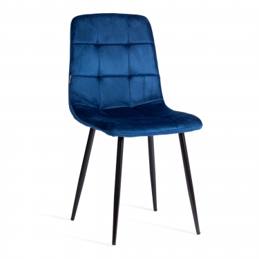 Стул Tetchair CHILLY mod. JSC-220 Велюр/металл , 44,5х52,5х88 см, Blue синий HLR64 / черный