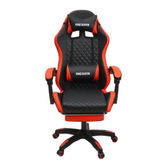 Кресло KINGQUEEN 892-1 цвет черный/красный с массажем 892-1-black-red-mass