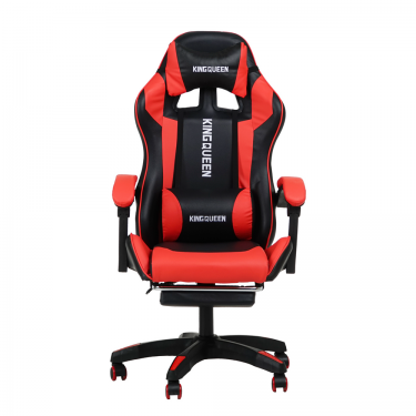 Кресло KINGQUEEN 1206 KINGQUEEN цвет черный/красный с массажем 1206-black-red-mass