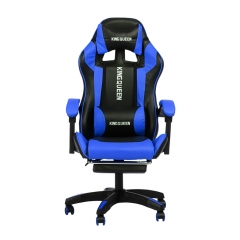 Кресло KINGQUEEN 1206 KINGQUEEN цвет черный/синий с массажем 1206-black-blue-mass