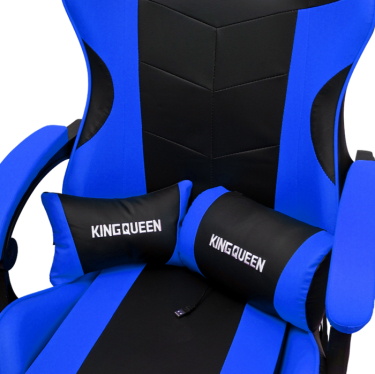 Кресло KINGQUEEN 1209-1 KINGQUEEN, цвет черный/синий, 1209-1-black-blue-mass