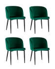 Комплект из четырех стульев Stool Group Оскар велюр изумрудный 4 шт