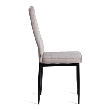 Стул Tetchair Easy mod. JSC02-1 металл, флок, 41 х 52 х 96 см, Light grey светло-серый HLR14 / черный