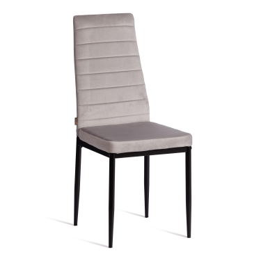 Стул Tetchair Easy mod. JSC02-1 металл, флок, 41 х 52 х 96 см, Light grey светло-серый HLR14 / черный