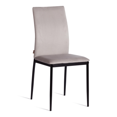 Стул Tetchair CAPRI mod. BC565-DC металл, флок, 43 х 53 х 92 см, Light grey светло-серый HLR14 / черный