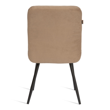 Стул обеденый Tetchair Medeo велюр, 47х56х89, бежевый/черный, Porsche 5