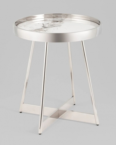 Журнальный стол Stool Group Гера 50х50 см сталь серебро