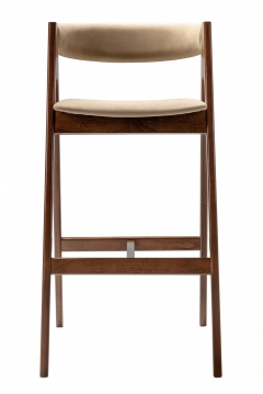 Кресло барное R-home Kaede Б Beige/Темный орех