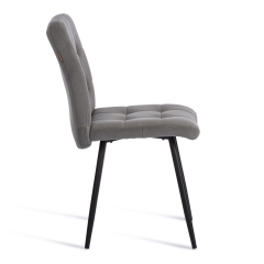 Стул обеденный Tetchair Medeo флок , 47х56х89, серый/черный, 29