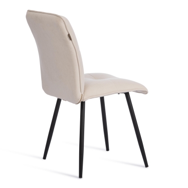 Стул обеденный Tetchair Sweet флок , 46х55х88, молочный/черный, 4
