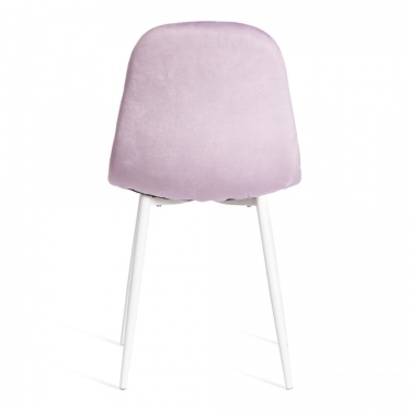 Стул Tetchair BREEZE mod. 4724 / 1 шт. в упаковке вельвет/металл, 44 х 53 х 87 см, Light lavander светло-лавандовый HLR26 / белый