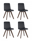 Комплект из четырех стульев Stool Group MARTA 4 PU Синий