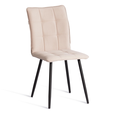 Стул обеденный Tetchair Bari LT, велюр, бежевый/черный, 7, 41х55х89 см