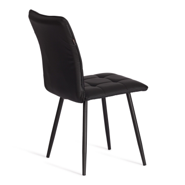 Стул обеденный Tetchair Bari LT, экокожа, черная, 41х55х89 см